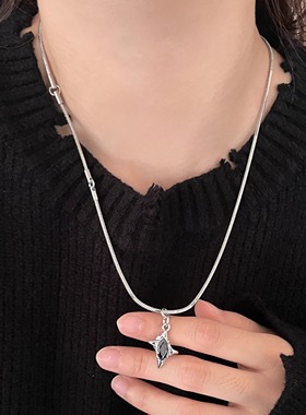 ANSS钛钢项链男嘻哈黑金芒星