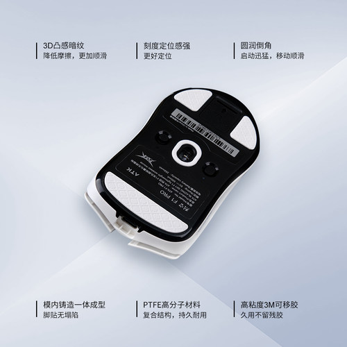 Skyglide暗金凸感适用ATK烈空F1 pro鼠标脚贴蜻蜓A9/大师版Z1/X1 - 图1