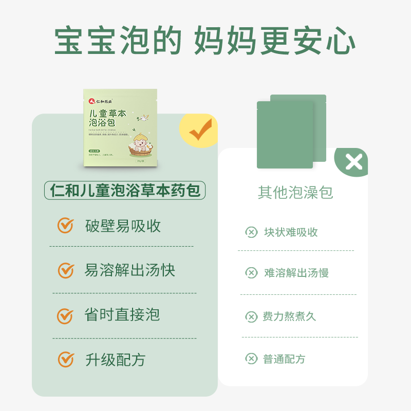 仁和儿童草本泡浴包泡澡药包宝宝婴儿秋冬调理脾胃 - 图2