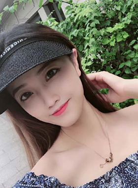 网红超仙女式短发夏款银丝遮阳帽