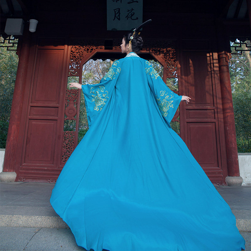 珂卡蝶影视古装汉服儒裙古装高腰儒裙蓝色仙女服演出服 - 小编推荐 - WePost 全民代运 - 马来西亚中国淘宝代运与集运专家