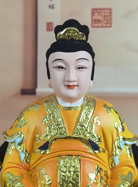 金花银花教主神像树脂摆件彩色