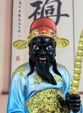 文武判官神像城隍爷左右护法文判武判神像树脂彩绘佛像