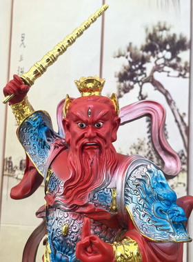 树脂彩绘王灵官神像保平安摆件