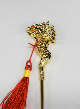 合金权杖黑老太龙土地婆婆摆件