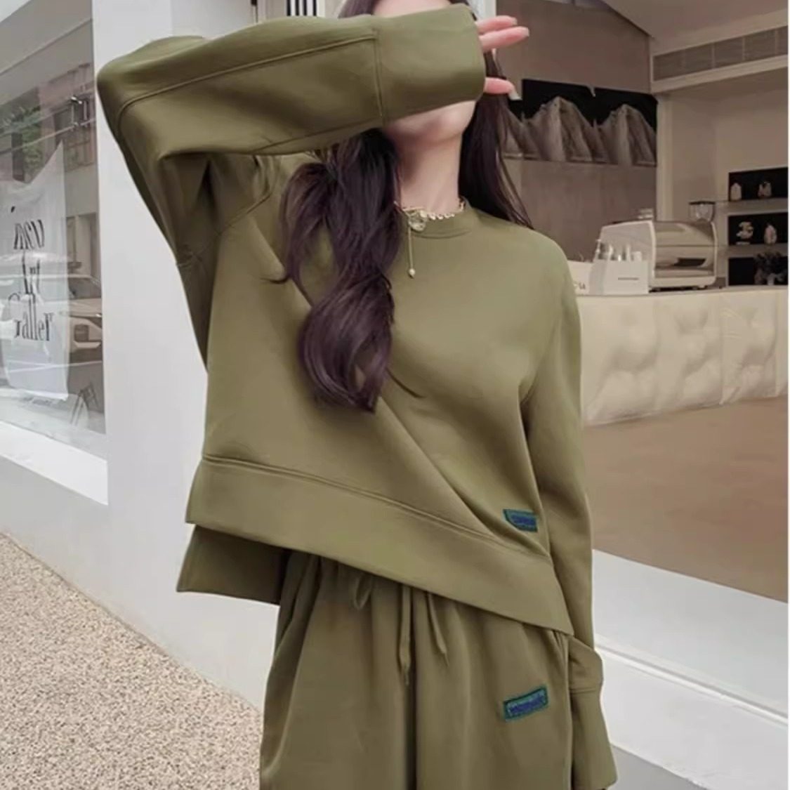 大码300斤胖MM简约通勤套装女秋冬新款休闲百搭卫衣+运动裤两件套,淘宝优惠券,粉丝福利购,淘宝优惠卷