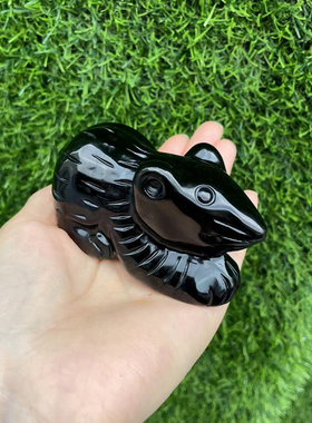 通用黑曜石鼠来宝精雕摆件摆件