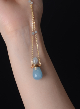 立体吊坠冰种补水天然海蓝宝