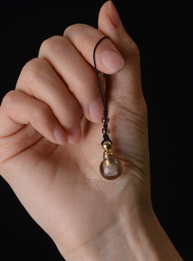 天然茶水晶黑水晶烟晶香水瓶精油瓶香薰瓶 女男生日礼品礼物