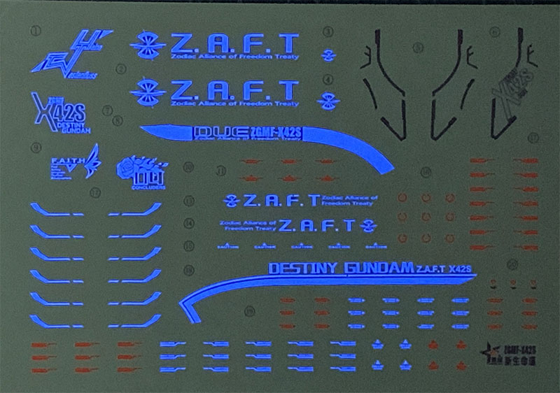 星域水贴  HG 1/144 新生命运高达模型水帖 Seed CE 224 荧光贴纸 - 图0