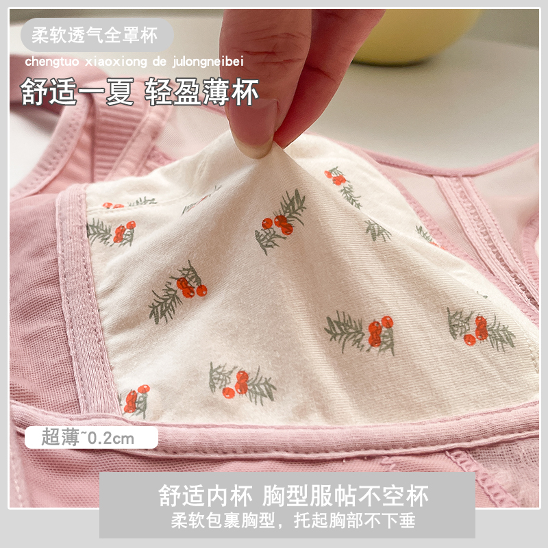 束胸抹胸内衣女大胸显小薄款调整型防下垂收副乳全罩杯大码文胸罩