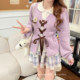 Fabric Pig Senyu Tangqiao Sweet Retro Style Purple Fake Two-piece Sweater Women's Winter Lazy Sweatshirt Jacket