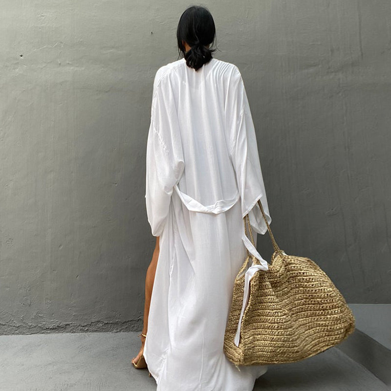 新款人棉宽松长款开衫沙滩防晒外套海边度假比基尼罩衫泳衣外搭女,淘宝优惠券,粉丝福利购,淘宝优惠卷