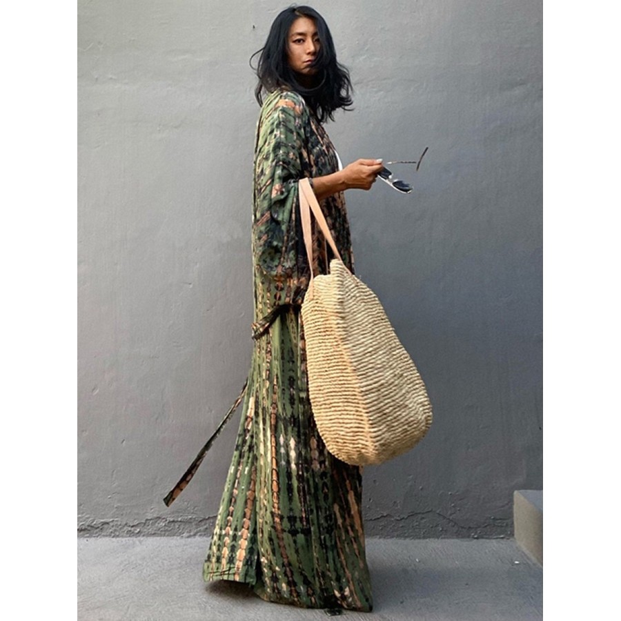 海边度假人棉印花宽松防晒衫沙滩外套比基尼罩衫泳衣外搭长开衫女,淘宝优惠券,粉丝福利购,淘宝优惠卷