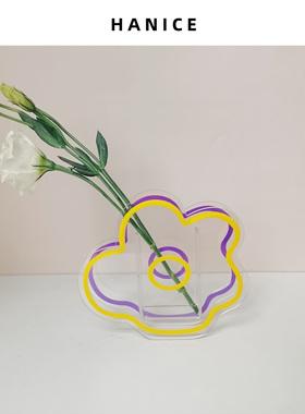 亚克力花瓶台面插花花器装饰摆件