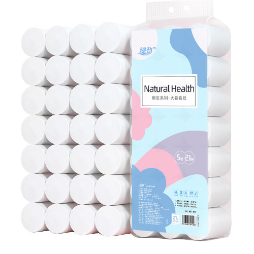 绿诗5.4斤卫生纸卷纸家用实惠装纸巾大粗卷整提厕所纸无芯卷筒纸 - 图3