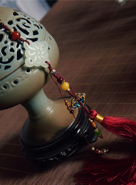 墨家原创「如懿」岫玉中国结腰坠