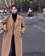 Korean style slimming double-sided cashmere coat and vest two-piece set mid-length autumn woolen blazer for women