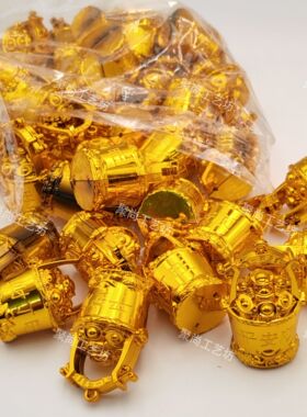 工艺品装饰配件镀金塑料金龙金元宝金一桶金摆件 中秋春节饰品