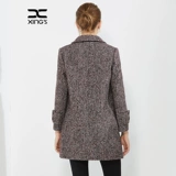 邢氏 Длинная осенняя куртка, лонгслив, шерстяное пальто, большой размер, средней длины, городской стиль, яркий броский стиль, по фигуре