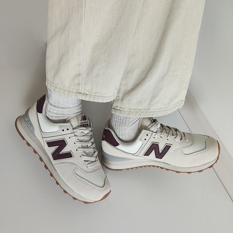 New Balance NB复古经典女子米白色百搭休闲运动慢跑步鞋WL574RCF-图2