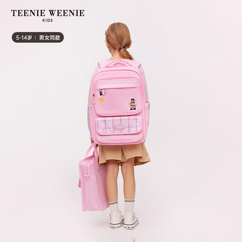 TeenieWeenieKids小熊童装24春季款男女童3-6年级防泼水双肩包