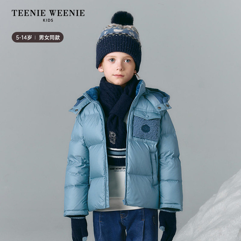 TeenieWeenie Kids小熊童装25年新款秋冬男女童针织加绒保暖围巾