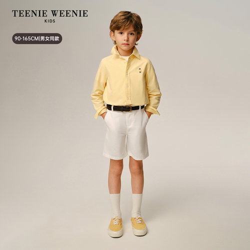TeenieWeenie Kids小熊童装26常青款男女童宝牛津纺简约长袖衬衫 - 图2