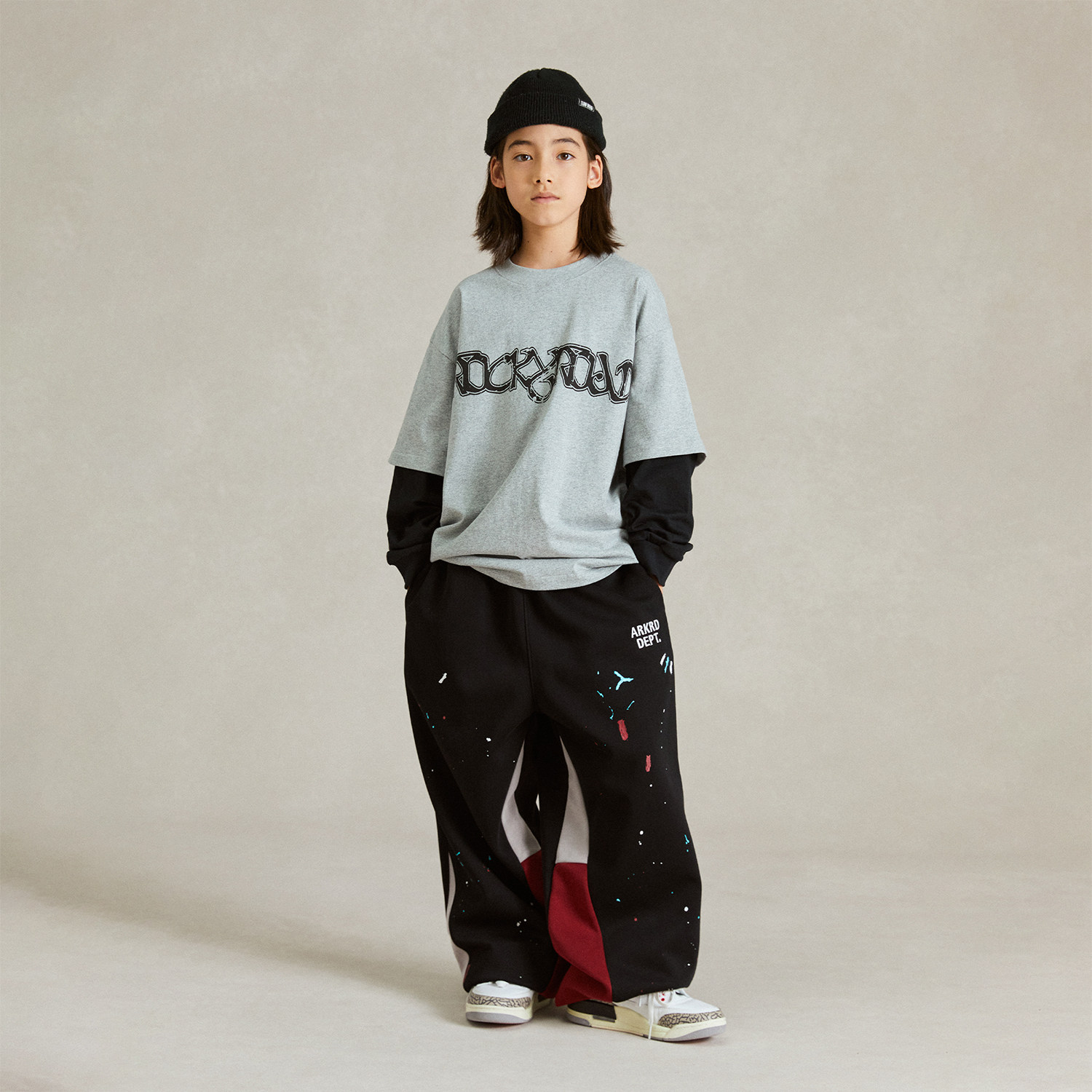 ROCKYROAD童装新款美式字母印花假两件拼接长袖卫衣打底衫休闲裤,淘宝优惠券,粉丝福利购,淘宝优惠卷