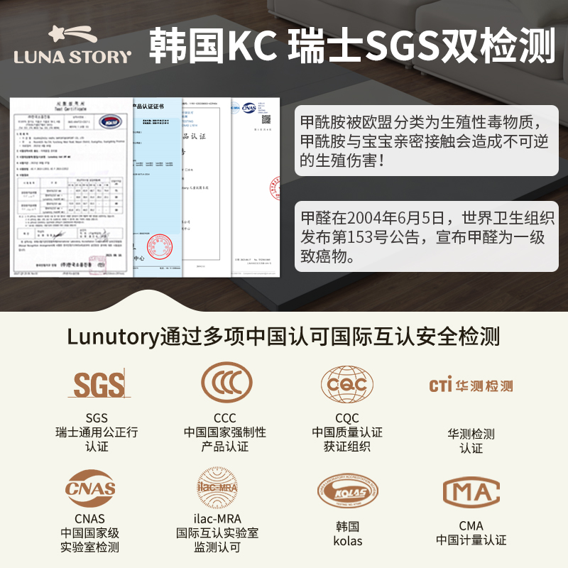 lunastory宝宝折叠爬爬垫加厚家用婴儿xpe爬行垫儿童早教防摔地垫 - 图1