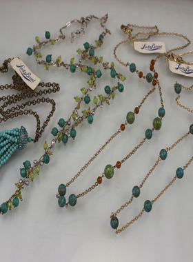 经典松石长款老货项链