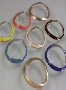轻奢珐琅经典金属波浪造型手镯