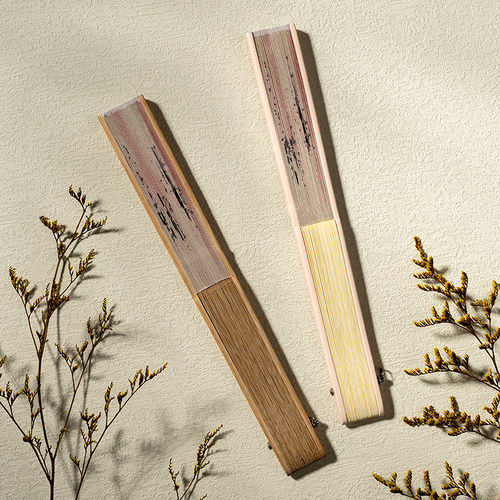 25新款折扇古风小巧便携扇子女专用跳舞扇走秀旗袍绫绢印花扇定制 - 图3