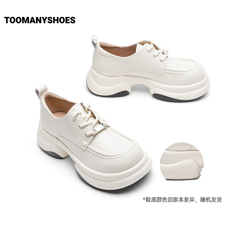 Toomanyshoes女鞋2024新款威廉先生厚底小皮鞋单鞋复古英伦牛津鞋 - 图1