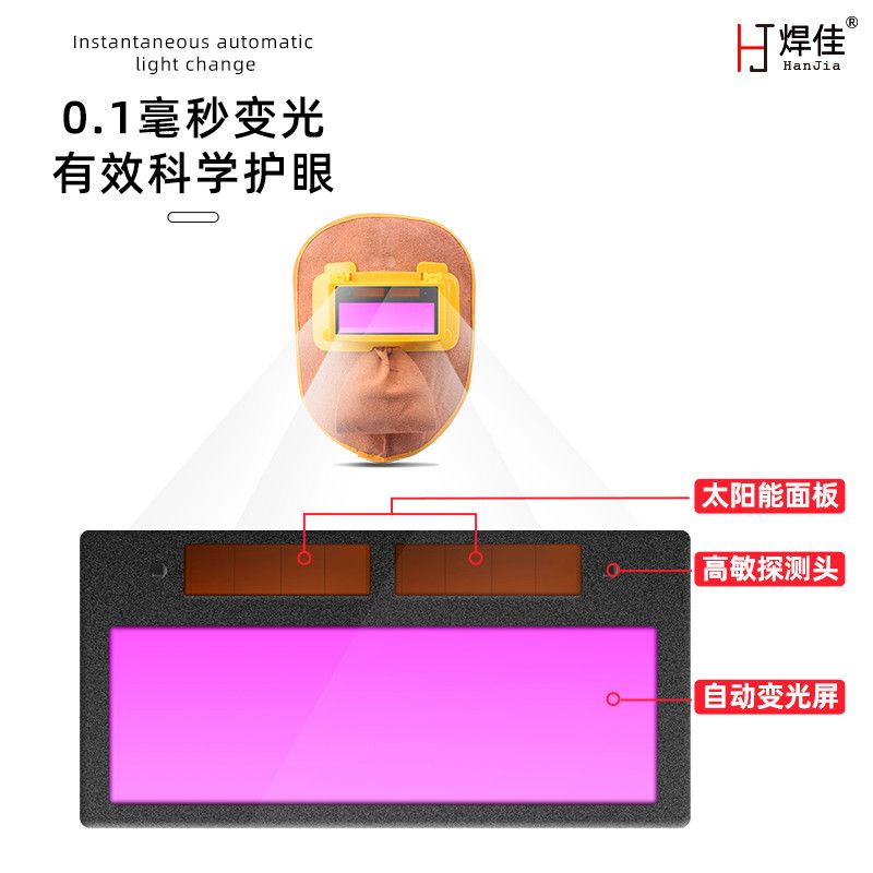 牛皮电焊面罩自动变光焊工专用隔热防烤脸焊帽烧氩弧焊轻便遮全脸