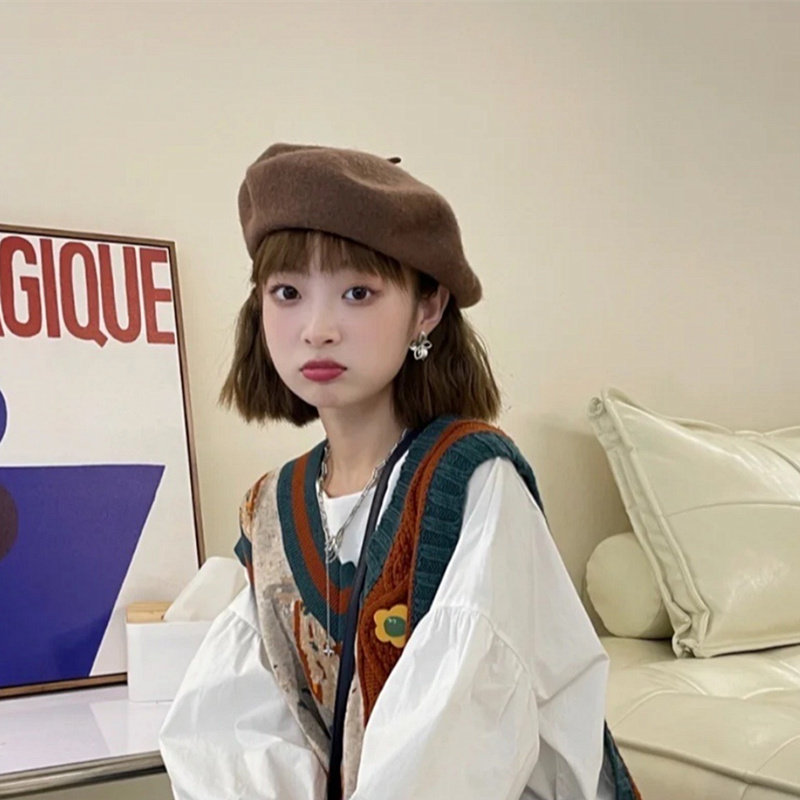 定制款大头围贝雷帽显瘦有内衬澳洲羊毛呢纯色复古百搭蘑菇画家帽,淘宝优惠券,粉丝福利购,淘宝优惠卷