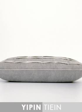藝品|灰色拼接工艺现代风格抱枕|家居软装样板间个性腰枕