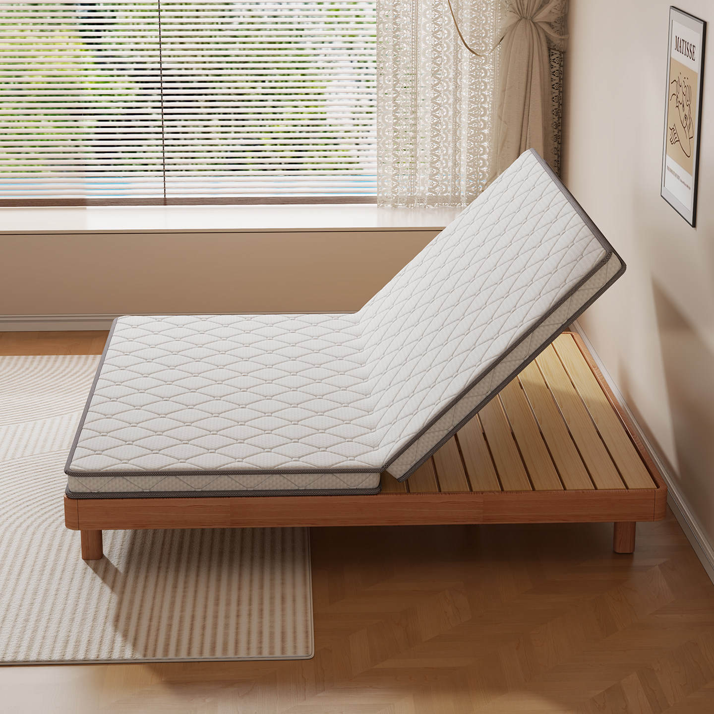 天然纯椰棕榈床垫偏硬软床加硬神器榻榻米全黄麻10cm儿童床垫定制