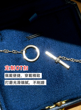 高货猪鼻子字母圆环双层链条项链