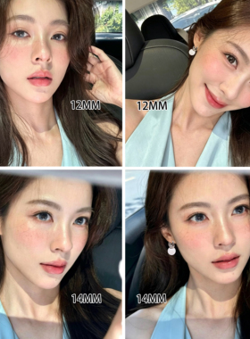 清透感~春夏日白水晶球球耳环女