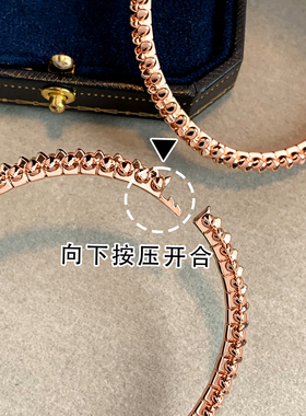 玫瑰金波浪铆钉项链子弹头小众