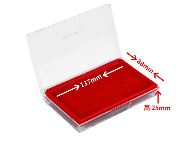 印泥快干印台红色蓝色大号印尼办公用品便携红印泥按手印指纹硬泥 - 图3