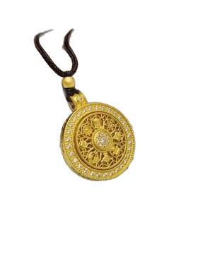 中国风镶钻八宝罗盘吊坠