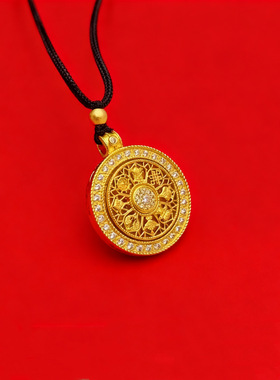 中国风镶钻八宝罗盘吊坠