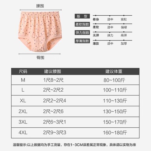 北极绒妈妈内裤女士纯棉高腰2026新款加肥加大中老年人三角短裤头 - 图3