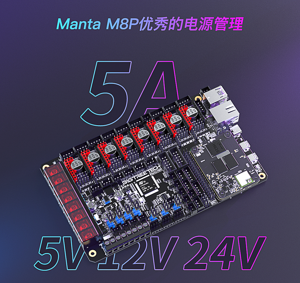 BIGTREETECH Manta M4P/M5P/M8P 3D打印机主板4/8轴Klipper Voron - 图1