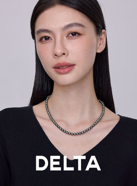 黑珍珠串珠项链小米珠配饰女