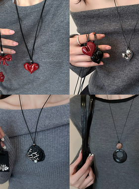 时尚百搭复古项链女韩式新款小众毛衣链时尚秋冬百搭高级感项饰