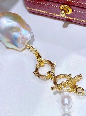 巨无霸大巴洛克珍珠项链天然淡水