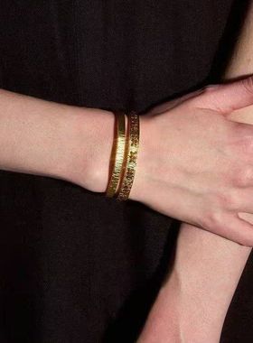 彩色穿线双层手镯四色个性女高级